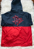 Navy W/ Red Most Hated Windbreaker (Front & Back Logo)