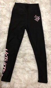 MH Yoga Pants W/ Pink Logo (Runs Small)