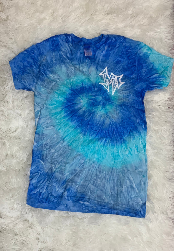 True Blue Tye-Dye MH Tee  w/ White Logo