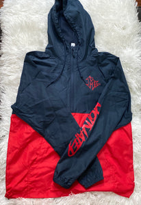 Navy W/ Red Most Hated Windbreaker (Front & Back Logo)