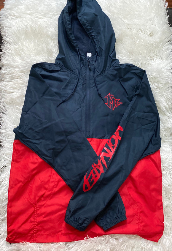 Navy W/ Red Most Hated Windbreaker (Front & Back Logo)