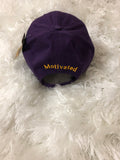 Purple Distressed MH Dad Hat W/ Gold Logo