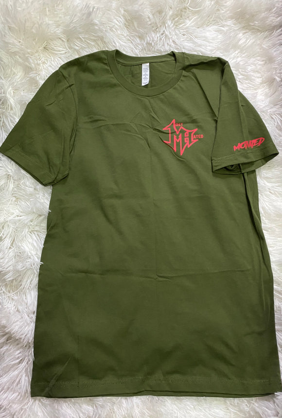 Olive Green Most Hated Tee w/ Red 3M Logo