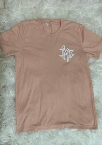 Peach MH Tee w/ White Logo