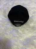 Black Distressed MH Dad Hat W/ Sliver / White Logo