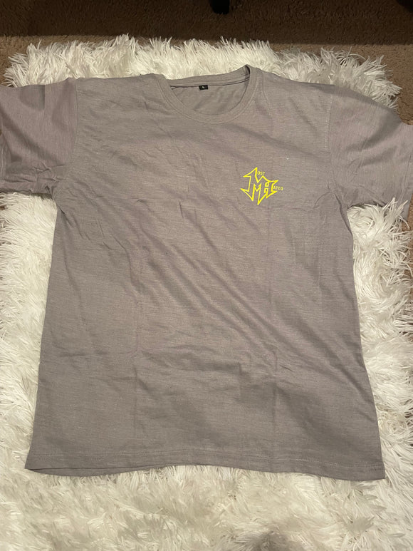 Grey/safety yellow MOST HATED t shirt